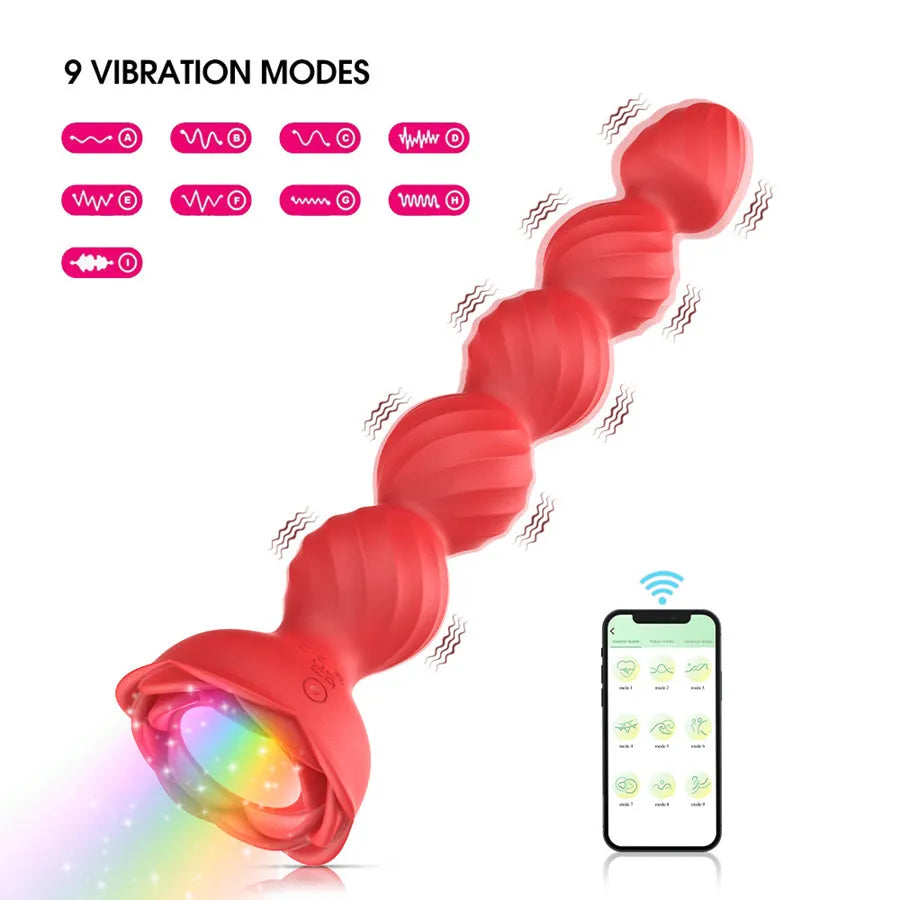 APP Remote Control Vibrating Anal Beads