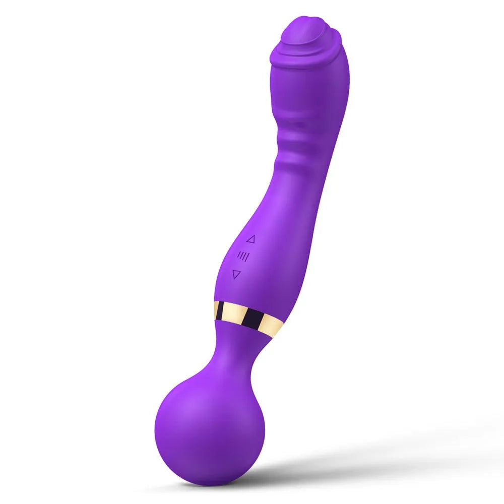 Double Head Wand Vibrator Sex Toy for Women