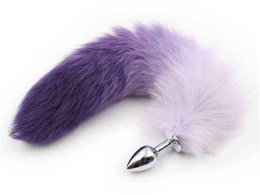 Purple Fox Tail Butt Plug • 16 Inch Tail