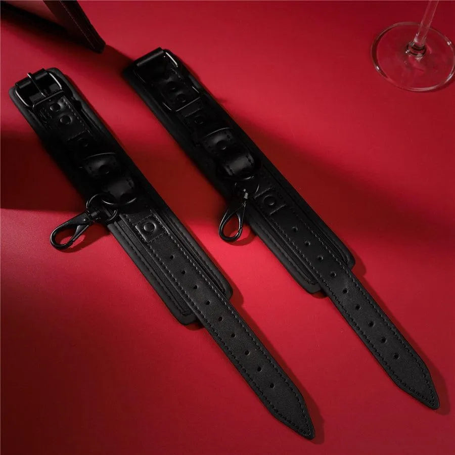 Premium Leather BDSM Bondage Handcuffs