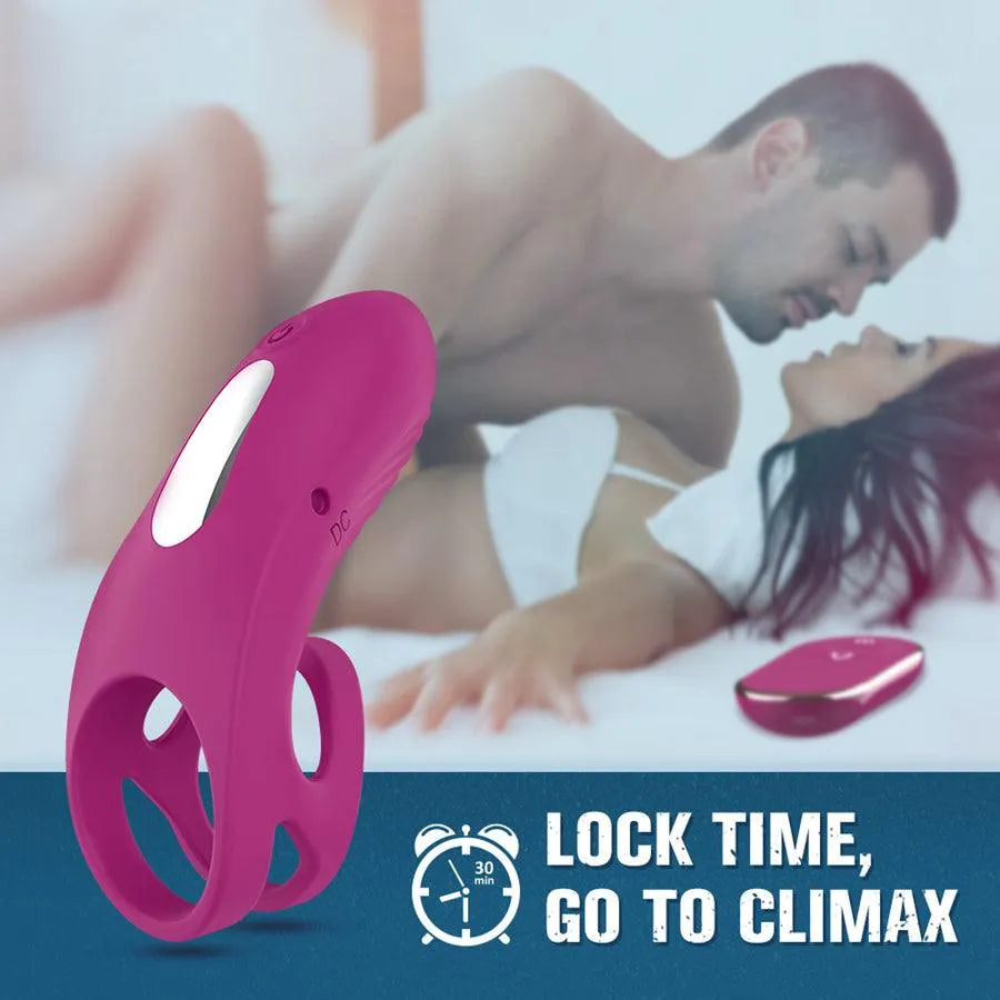 Remote Control Silicone Penis Ring Vibrator for Men