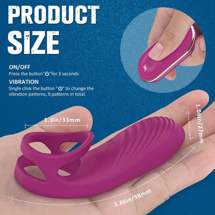 Remote Control Silicone Penis Ring Vibrator for Men