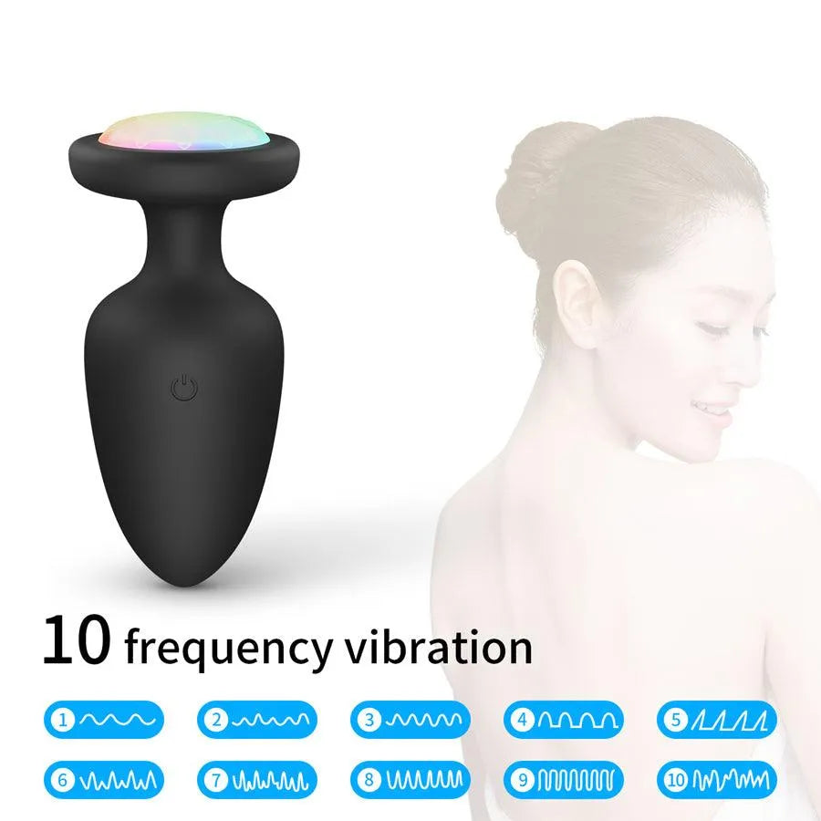 Remote Control Silicone Vibrating Butt Plug