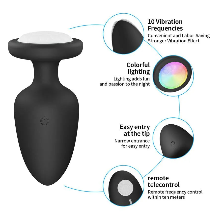 Remote Control Silicone Vibrating Butt Plug