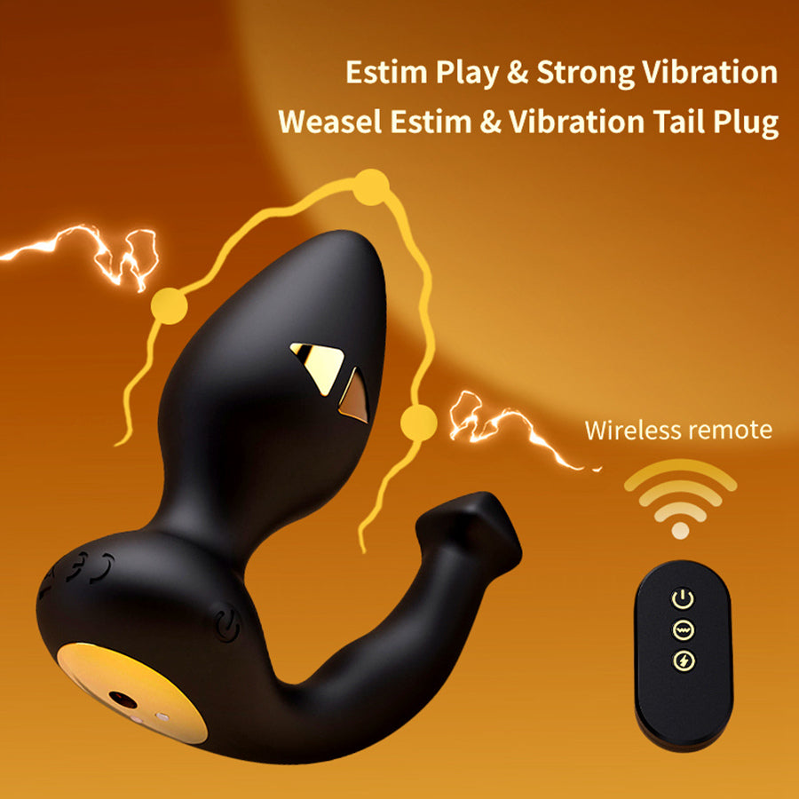 Remote Tail Pulse Vibrating Anal Plug