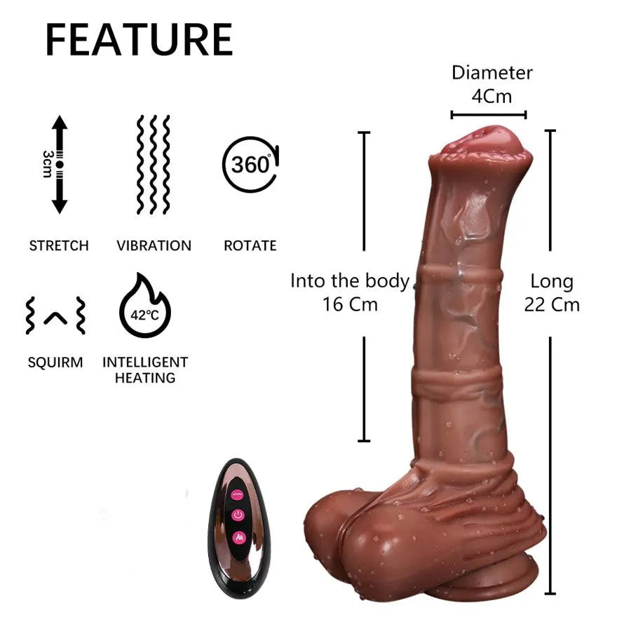 Remote Silicone Thrusting Horse Dildo