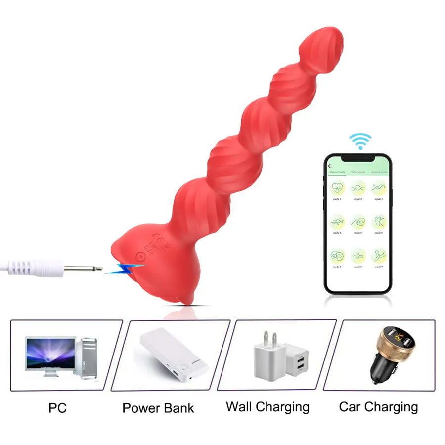 APP Remote Control Vibrating Anal Beads