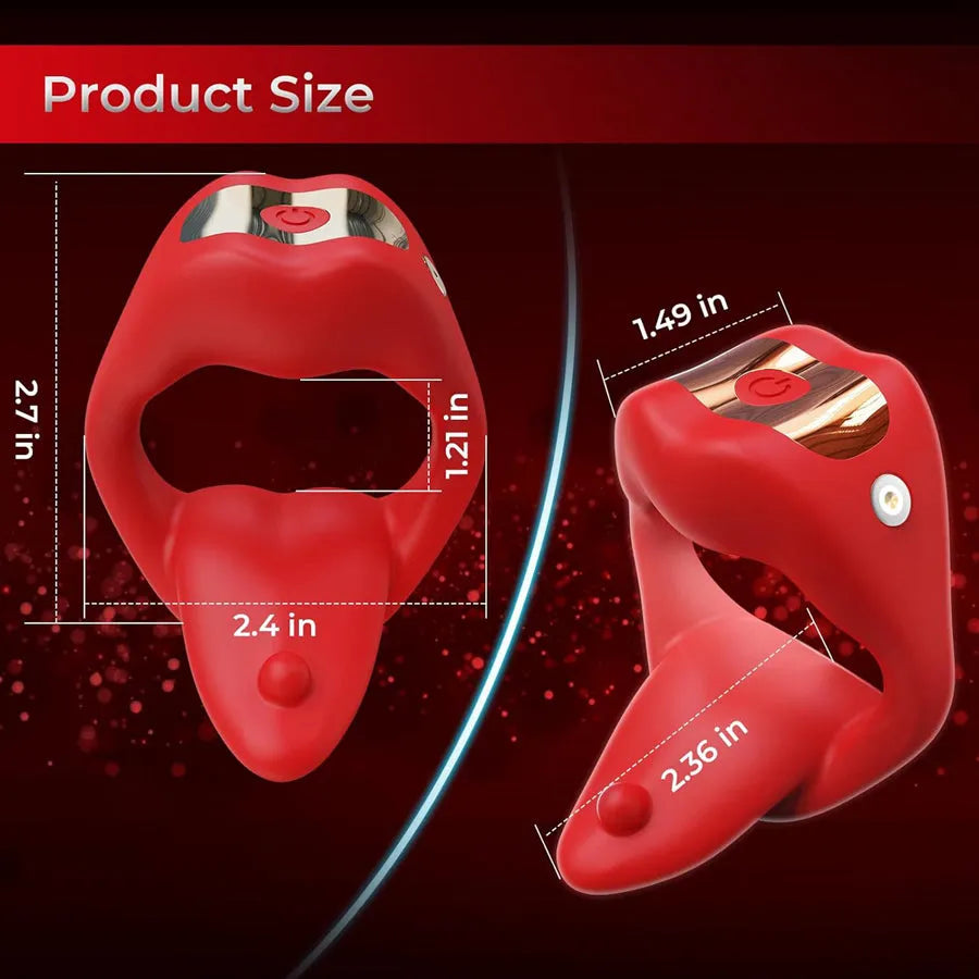 Seductive Lip Clitoral Tongue Penis Ring