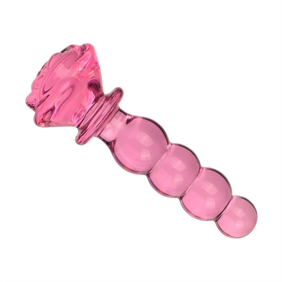 Xinghaoya Rose Flower Glass Butt Plugs Dildo