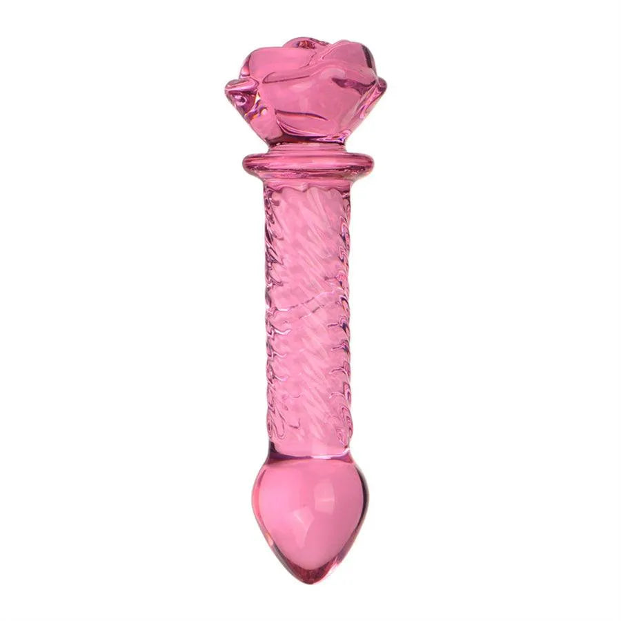 Xinghaoya Rose Flower Glass Butt Plugs Dildo