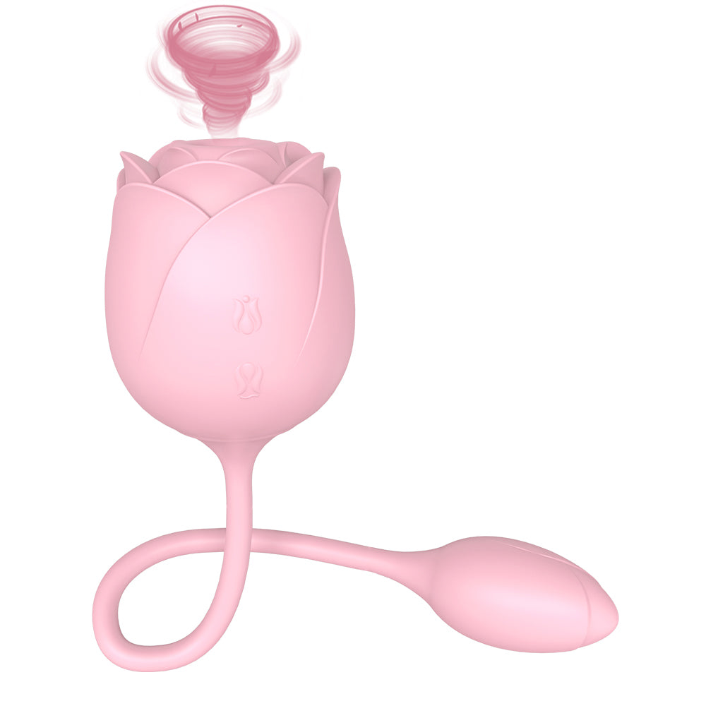 rose sex toy with removable suction cup PINK